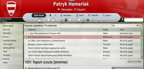 Screen z gry "Football Manager 2008"