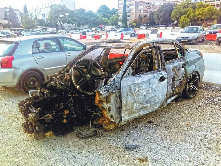 Zapaljeni automobil Ante Prnjaka