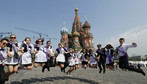 RUSSIA SCHOOLS (Last Ring ceremony marking last school day)