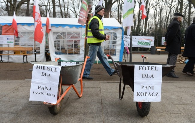 Protest rolników przed KPRM
