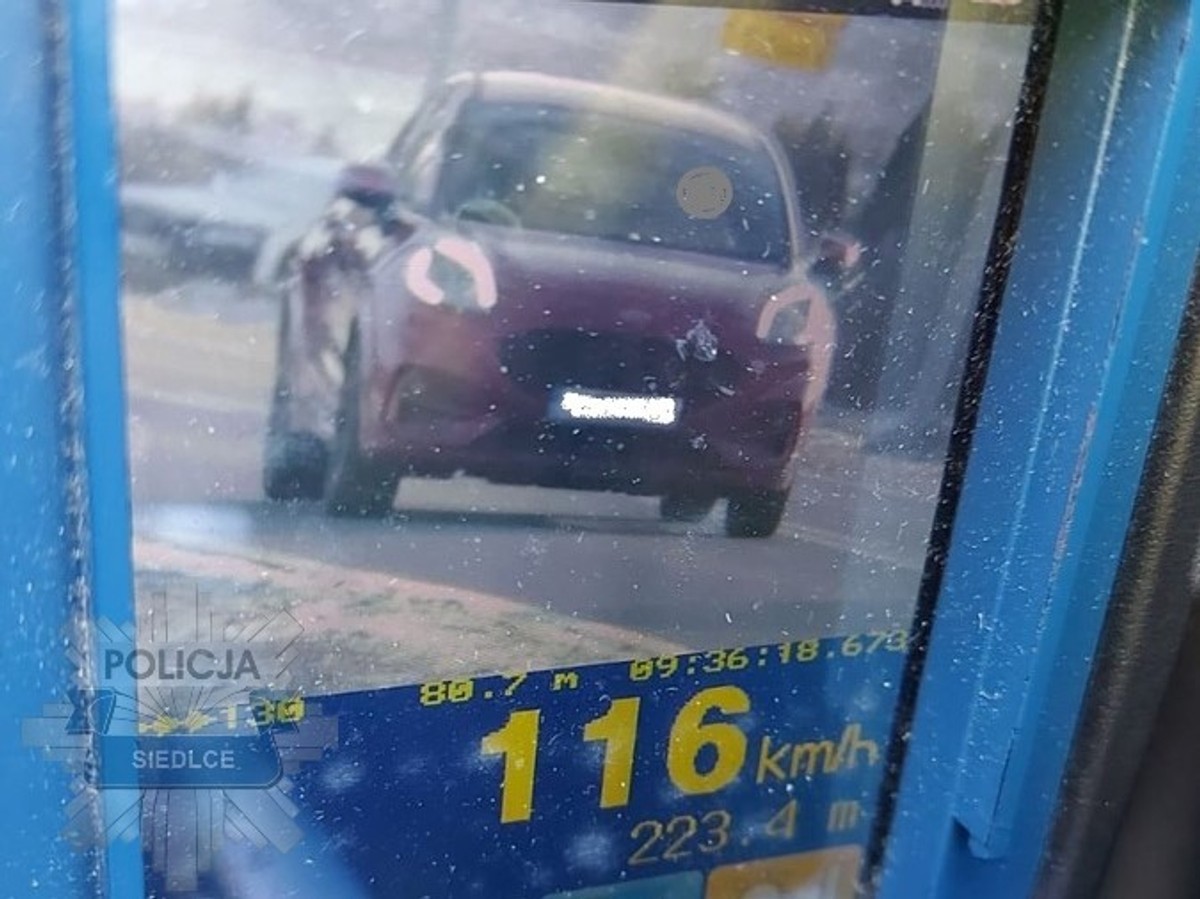 Przekroczył prędkość o 66 km/h. Nie zauważył znaku