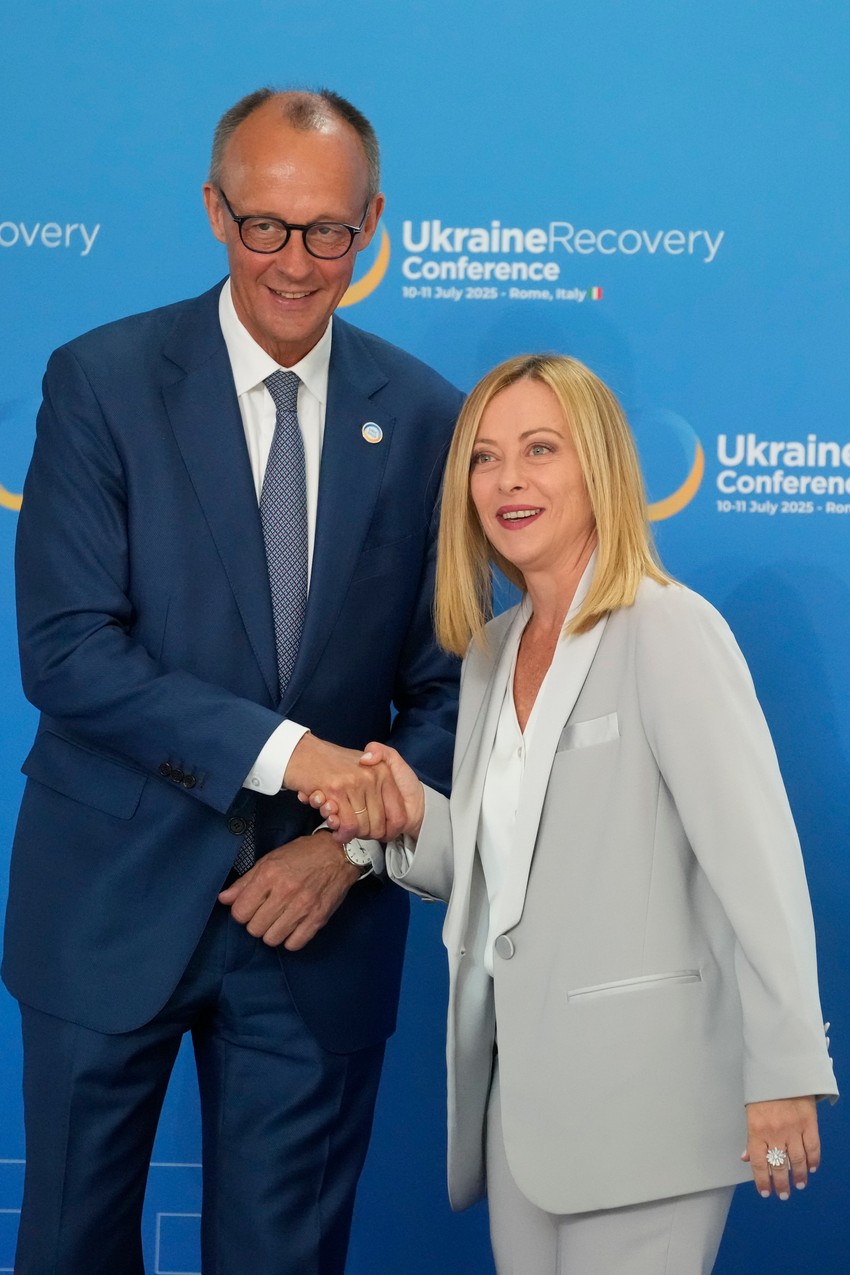 Fridrih Merc i Đorđa Meloni na Konferenciji za obnovu Ukrajine u Rimu