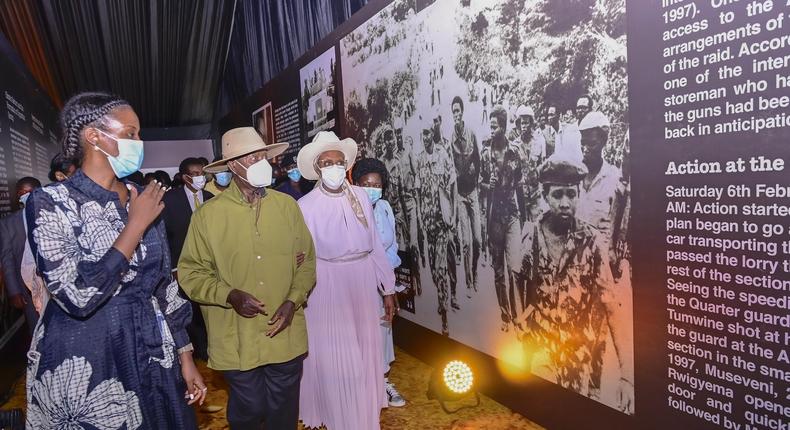 President Yoweri Museveni touring the musium last on his birthday