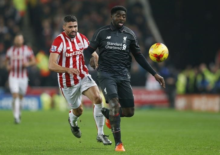 Liverpool's Kolo Toure in action with Stoke's Jonathan Walters Action Images via Reuters / Carl Recine Livepic