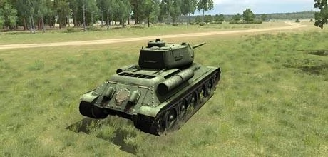 Screen z gry "WWII Battle Tanks T-34 vs Tiger"