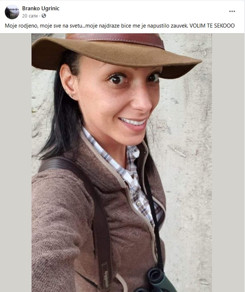 Brat se oprostio od poginule Slobodanke