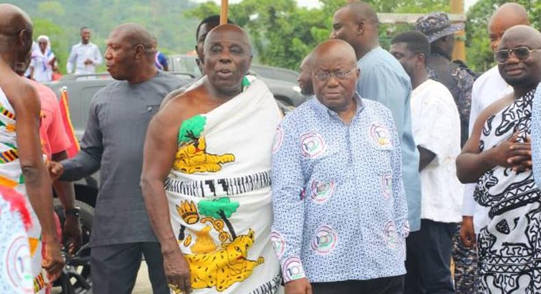 Okyenhene Osagyefuo Amoatia Ofori Panin and Akufo-Addo