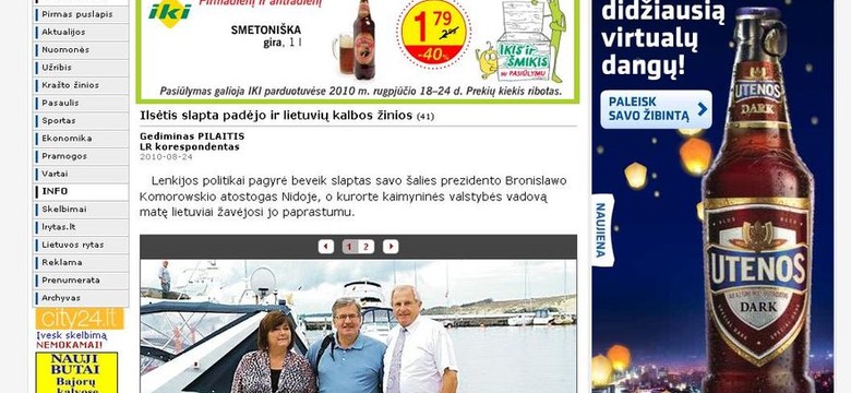 Litwini zachwyceni Komorowskim. "Taki skromny"