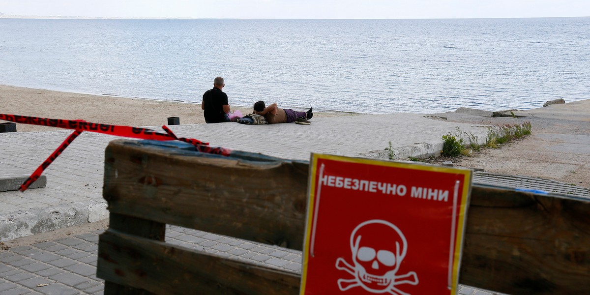 Plaża w Odessie. Ukraina, 24 maj 2022 r. 