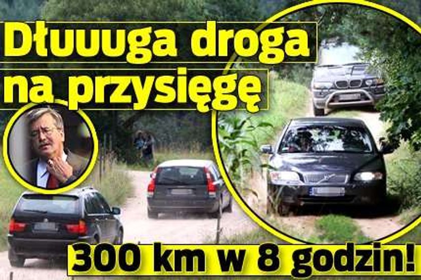 Dłuuuuga droga Komorowskiego na przysięgę. FOTO!