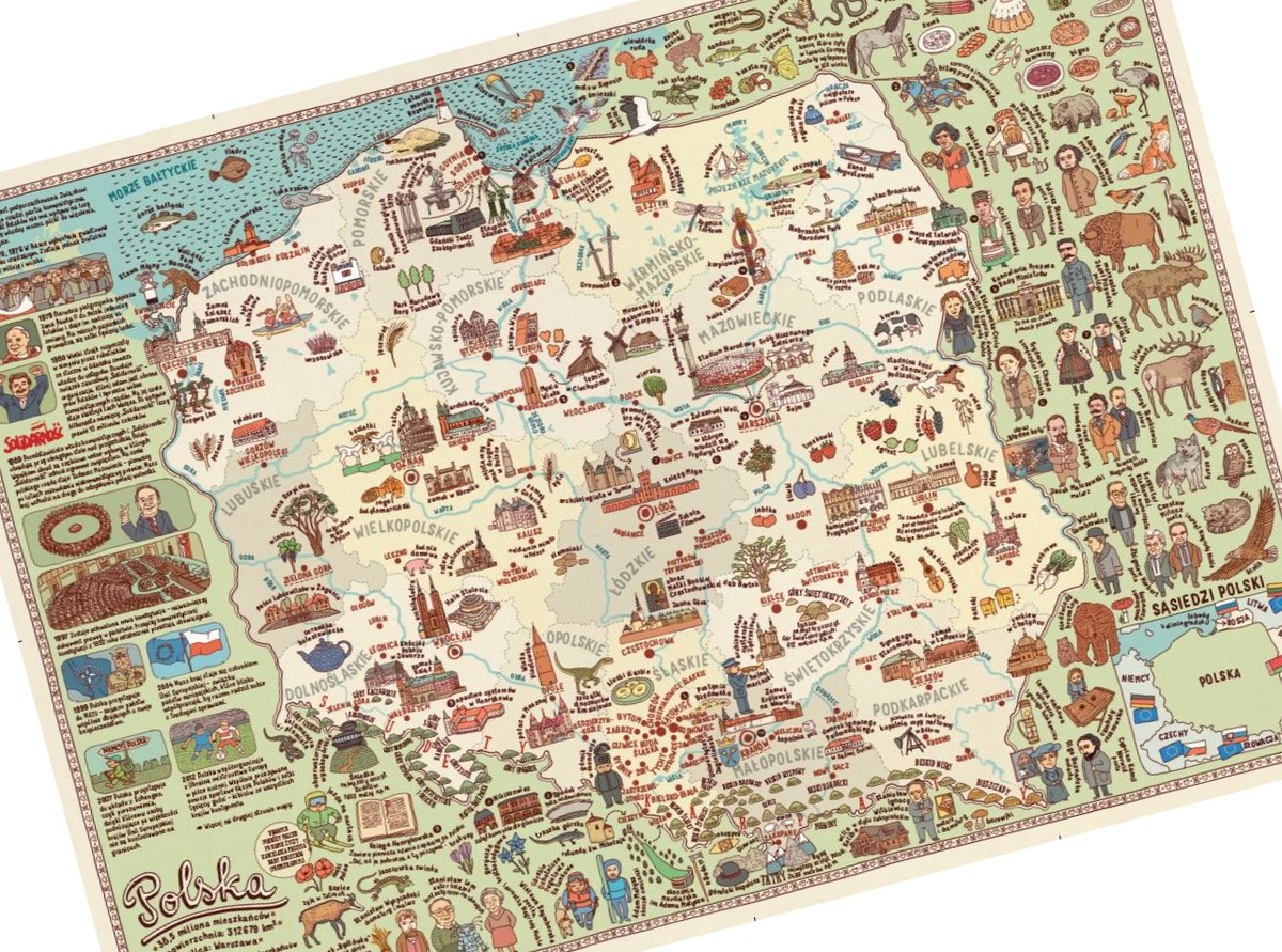 Historyczna mapa Polski według Tuska