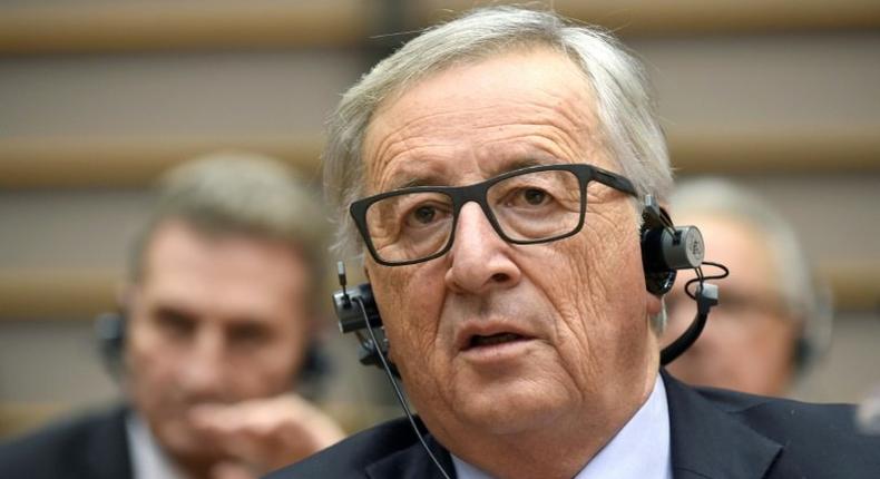 EU Commission chief Jean-Claude Juncker presents his plans for the future of Europe in Brussels on March 1, 2017