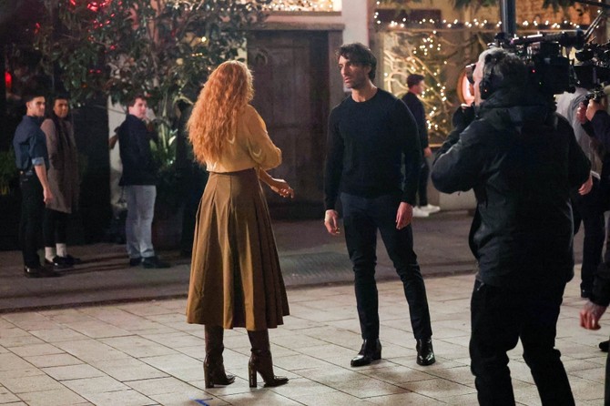 Blejk Lajvli i Džastin Baldoni na setu filma "It End With Us"