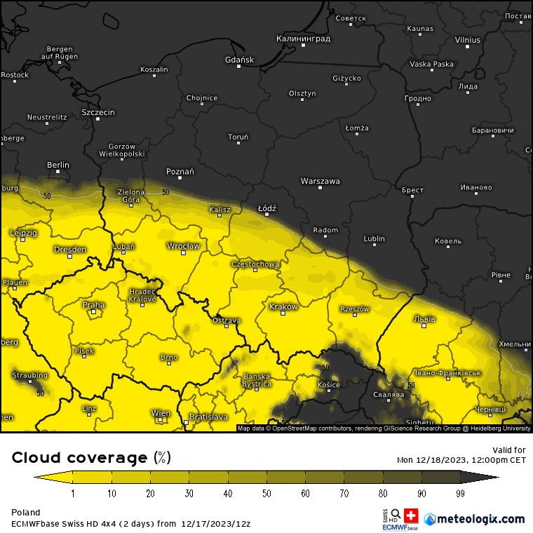 Słońce pokaże się dziś na południu