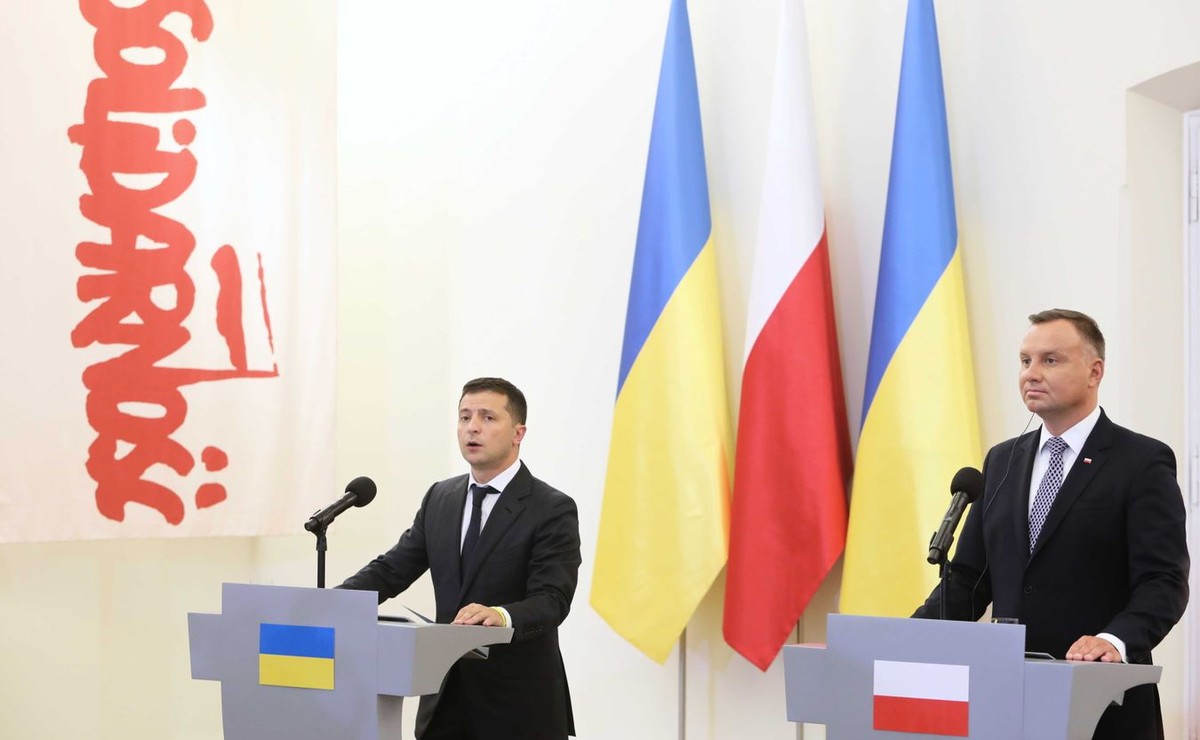 Wołodymyr Zełenski z Andrzejem Dudą