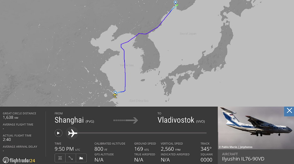 Rosyjski samolot przekroczył we wtorek rano przestrzeń powietrzną Korei Północnej