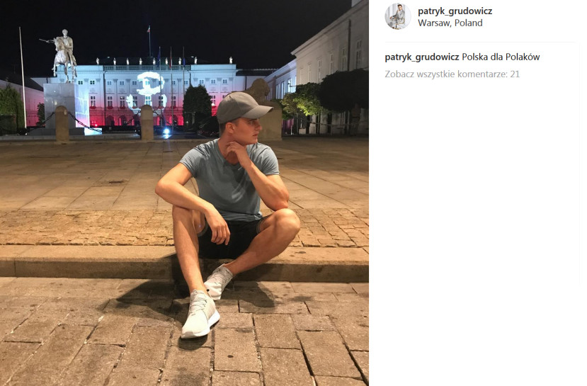 Patryk Grudowicz na Instagramie
