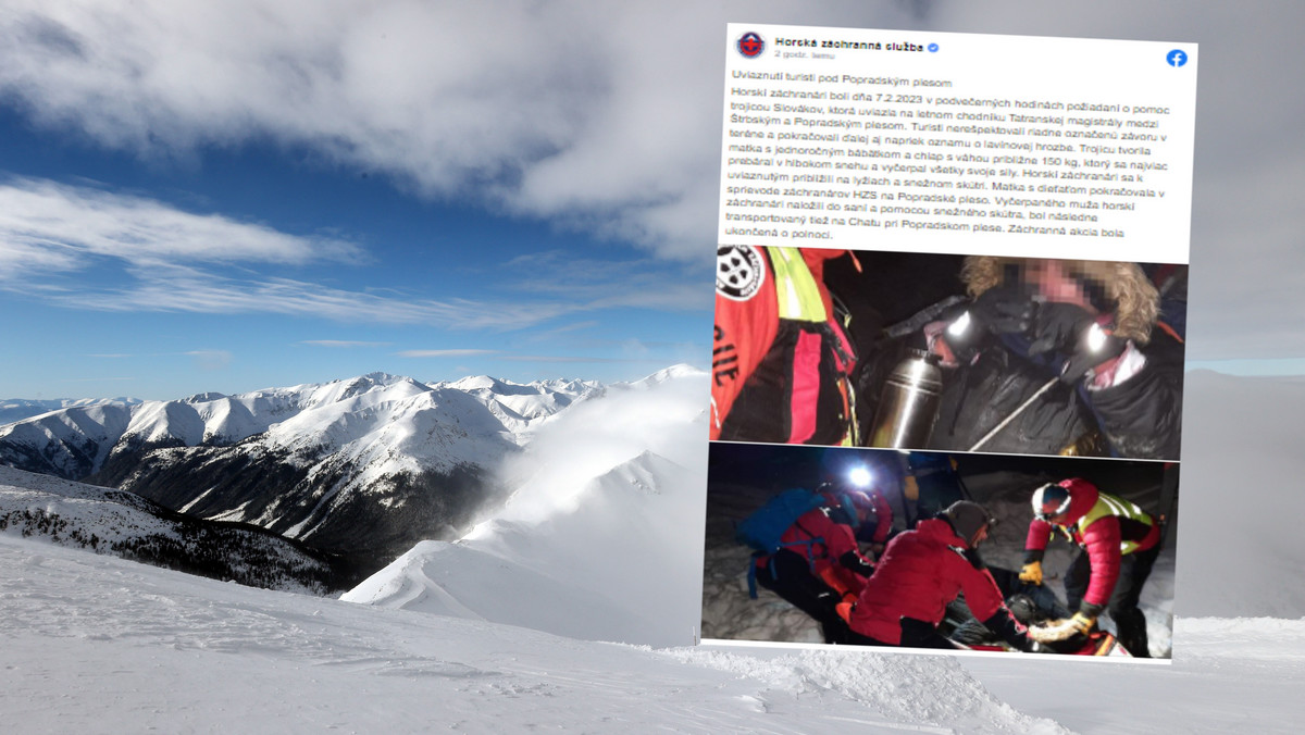 Rodzice wyszli z rocznym dzieckiem w Tatry. Trudna akcja ratowników