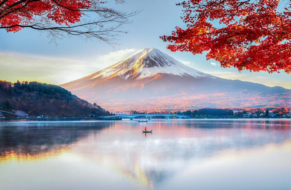 Hora Fudži je symbolom Japonska.