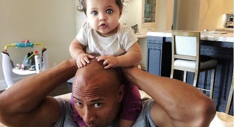 The Rock and daughter