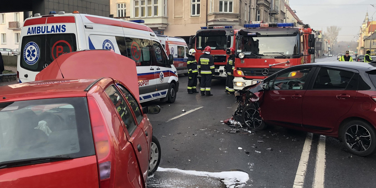 Groźny wypadek w Sopocie. Sześć osób poszkodowanych