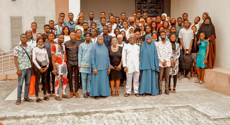 Lecturers and students of Lagos State University School of Communication after a one-day training on fact-checking. (LASUSOC)