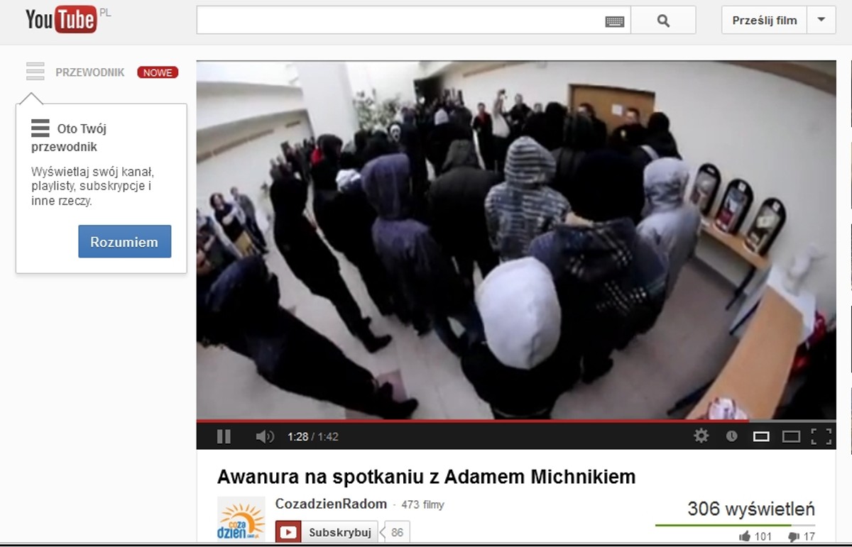 Klatka z filmu na youtube