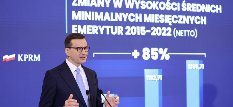 Morawiecki: Zwiększymy wskaźnik waloryzacji rent i emerytur. Wyniesie 107 procent