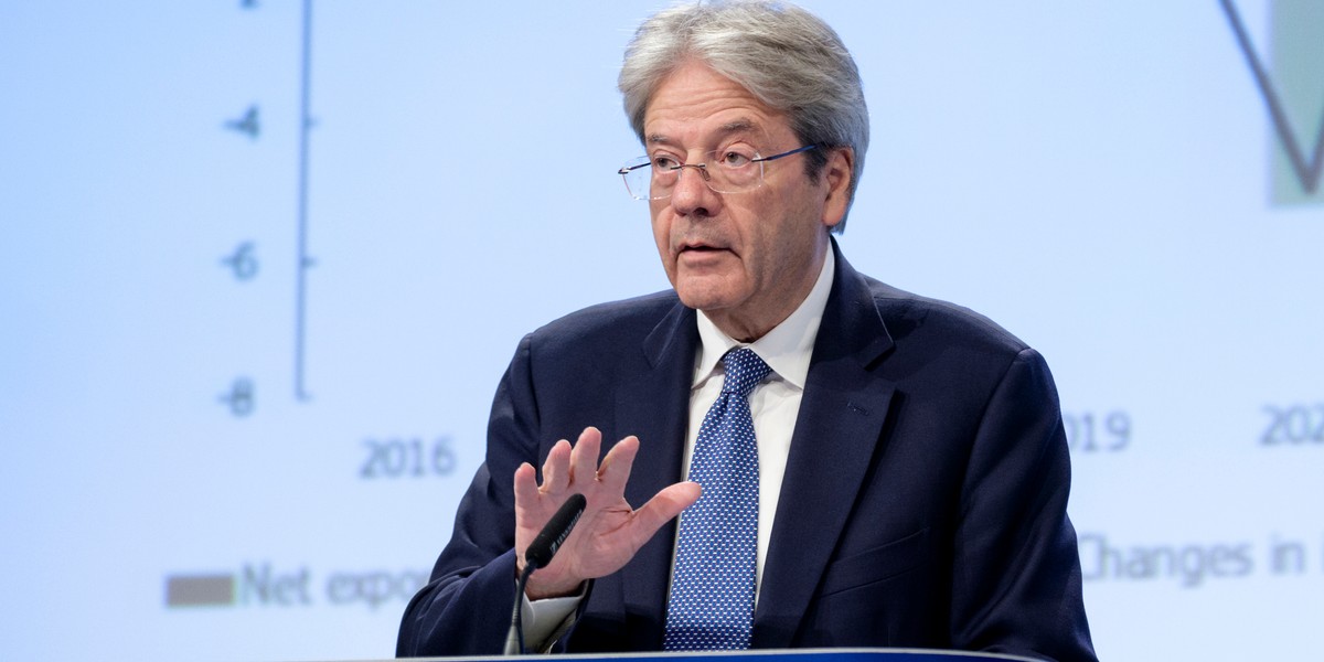 Komisarz UE ds. gospodarki Paolo Gentiloni