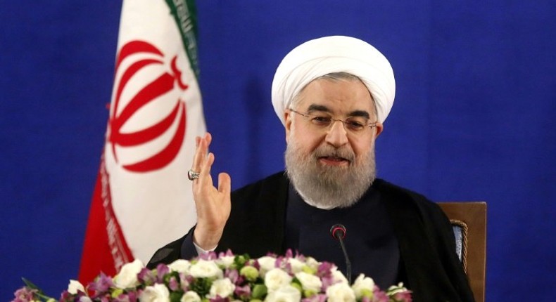 Iran's newly re-elected President Hassan Rouhani, at a press conference in Tehran on May 22, mocks US strategy in the Middle East and dismisses Donald Trump's summit with Arab leaders as just a show