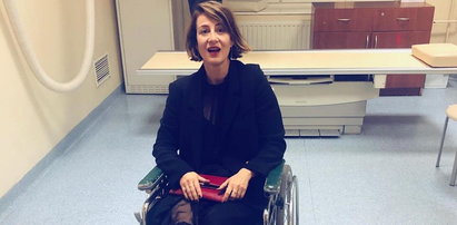 Maja Ostaszewska miała wypadek. Zdjęcie na wózku