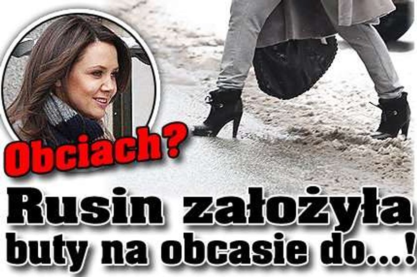 Obciach? Rusin założyła buty na obcasie do...! FOTO