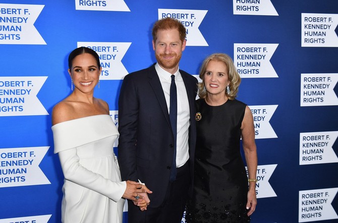 Megan Markl, princ Hari i Keri Kenedi foto:  ANGELA WEISS/AFP