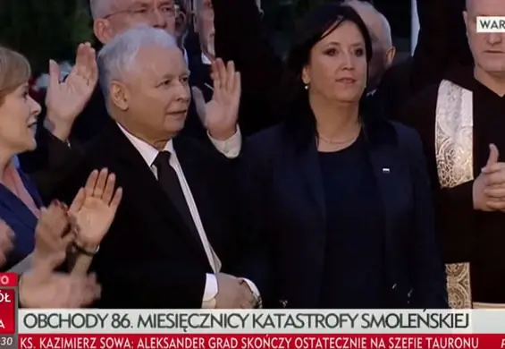 Tłum skandował "Jarosław, Jarosław", a Jarosław Kaczyński razem z nim