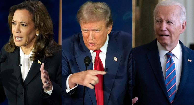 Former President Donald Trump is running against Vice President Kamala Harris, but he consistently shows that he would still rather be facing off against President Joe Biden.AP Images