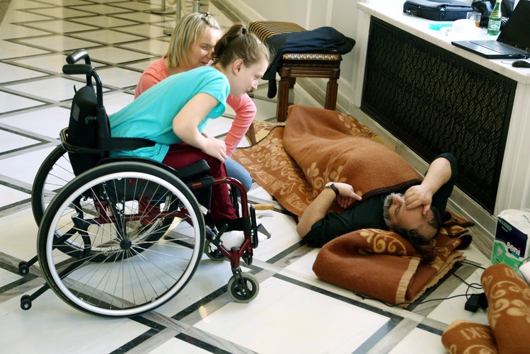 Protest rodziów niepełnosprawnych dzieci w Sejmie