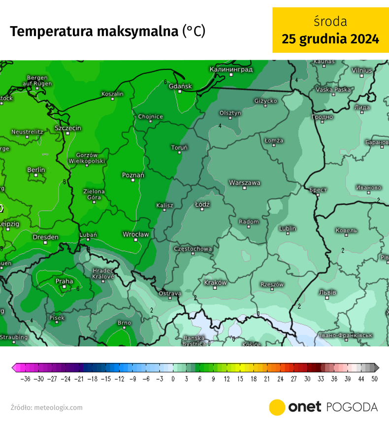 W święta od zachodu może się ocieplać