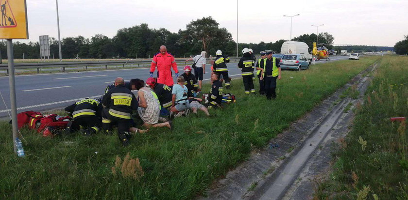 Groźny wypadek na autostradzie A4. Ranne cztery osoby