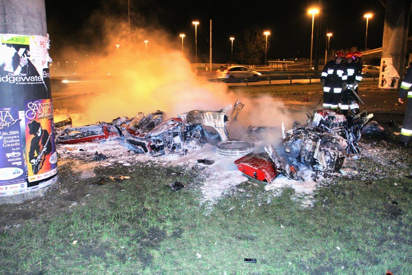 Nowe zdjęcia z wypadku ferrari