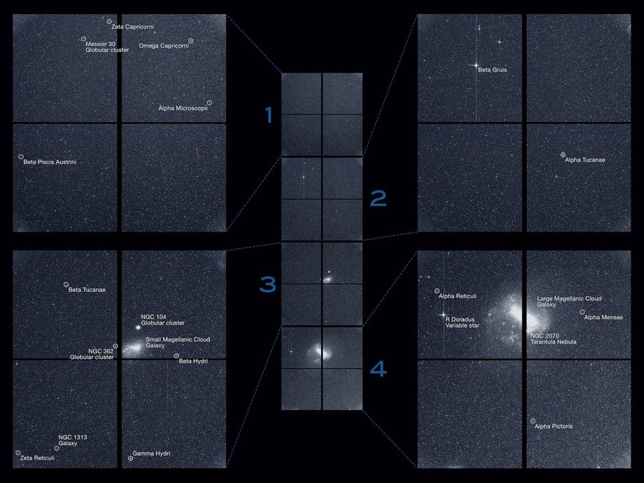 Transiting Exoplanet Survey Satellite (TESS) wykonała to zdjęcie gwiazd i galaktyk w ciągu 30 minut we wtorek, 7 sierpnia