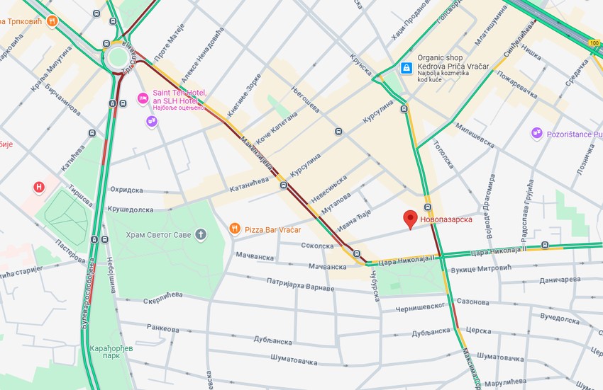 Mapa gde je izazvan kolaps u Beogradu