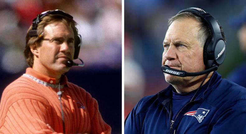 bill belichick then and now