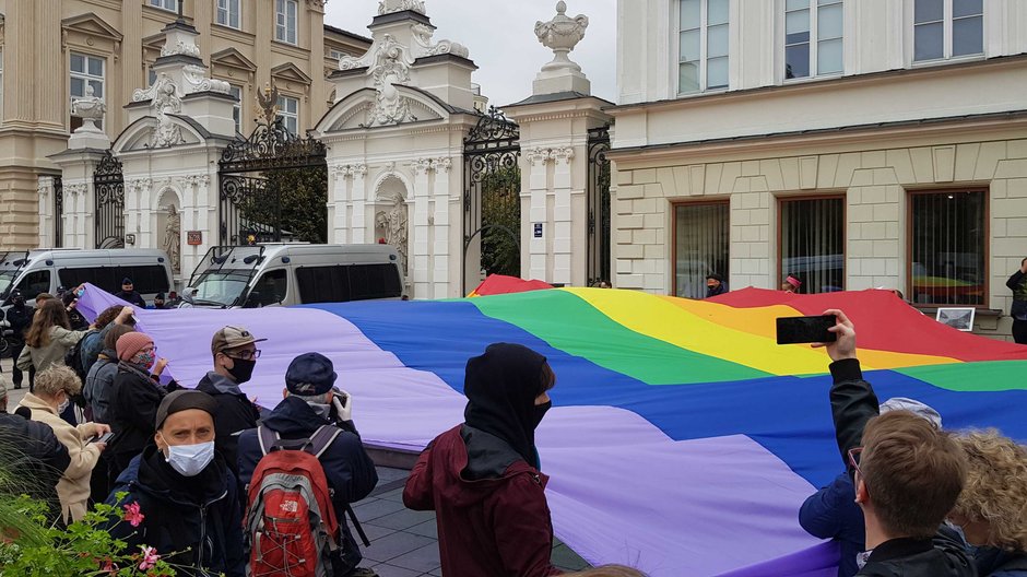 Protest przed UW