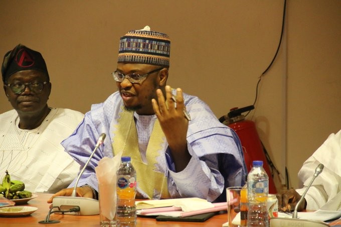 Minister of Communications and Digital Economy, Dr. Isa Ali Ibrahim Pantami at the Annual Cyber Security Conference organised by the Nigerian Communications Commission (NCC) at the Transcorp Hilton Hotel, Abuja. [Twitter/@FMoCDENigeria]