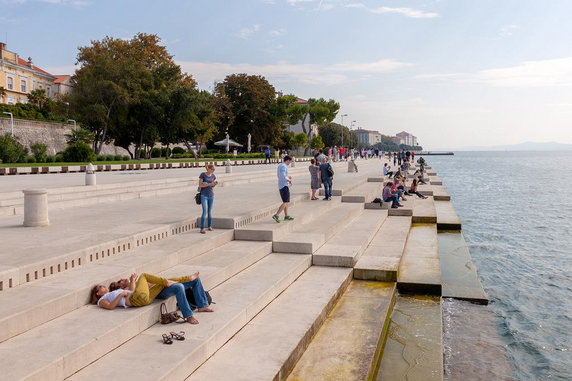 Morskie organy w Zadarze. Aby grać wykorzystują wiatr i fale