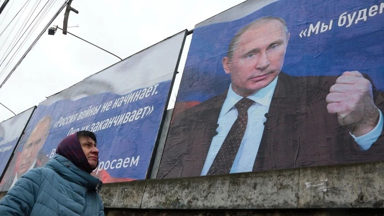 Ruský prezident Vladimir Putin na billboardoch