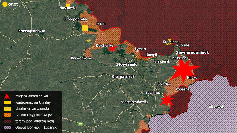 Sytuacja w Donbasie. Stan na 30.06.2022