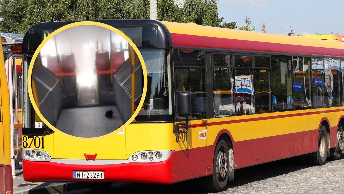 Gorąca ciecz wylała się z sufitu. Pasażerowie uciekali z autobusu