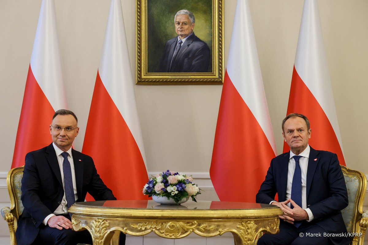 Andrzej Duda z Donaldem Tuskiem