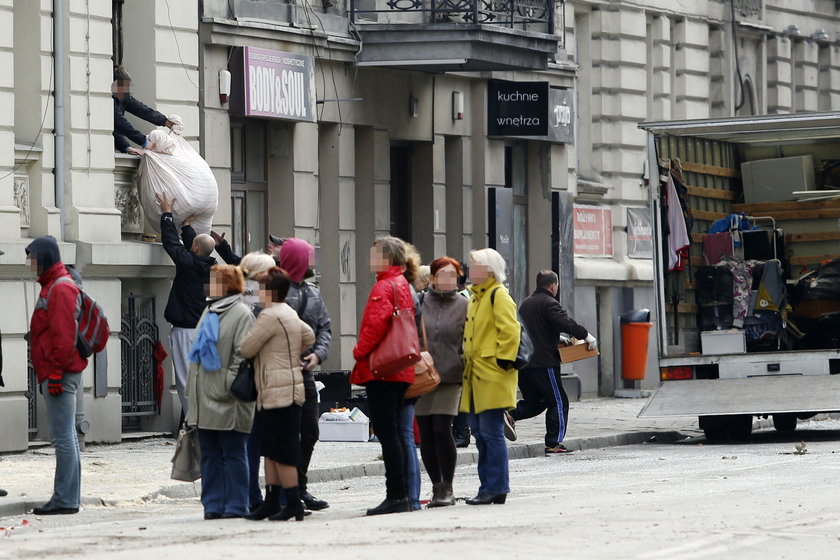 Katowice. Zawaliła się kamienica uzbiegu ul. Sokolskiej i Chopina 